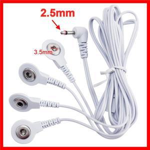 EMS 근육 자극기 전극 패드용 2방향+4방향 전극 와이어 버튼 케이블 TENS 유닛 마사지 기계 리드 와이어 케