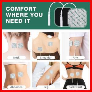 Hailicare 10개 교체용 전극 패드 텐스 EMS 마사지기용 자가 접착 젤 전극 패치 재사용 가능 4x4cm/5x5cm