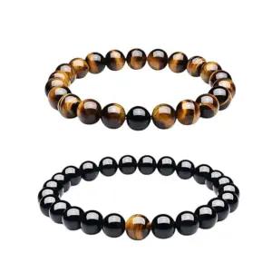 블교 염주 남자 호안석 흑요석 원석 패션 염주팔찌 석