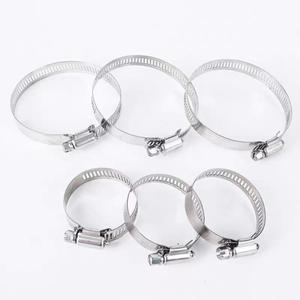 스테인리스 스틸 드라이브 호스 클램프 조정  수도관 트라이 기어 웜 연료 튜브 용수철 고정 클립  6mm ~