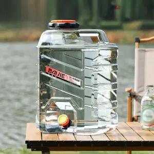 캠핑용 대형물통 투명 생수 생수통 물탱크 휴대용 물통 말통 20l 수도꼭지