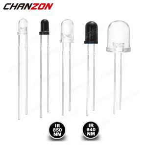 3mm 5mm 10mm IR LED 다이오드 송신기 수신기 850nm 940nm 적외선 포토 트랜지스터 이미 터 DIY 조명 방출