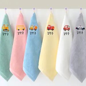 데일리맘 어린이집 고리수건 손수건 유치원 40수 자동차 혼합6종
