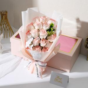 졸업꽃다발 비누 꽃 꽃다발 인공 선물 상자 졸업 웨딩 장식 축제 용품