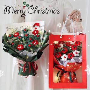 졸업꽃다발 2025 인공 짠 꽃 졸업 부케 영원한 크리스마스 장식 선물