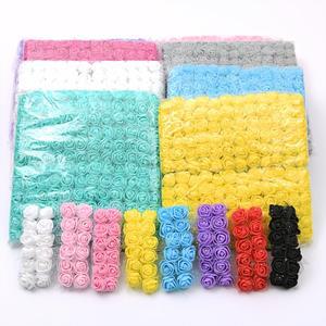 졸업꽃다발 미니 레이스 Pe 로즈 폼 부케 웨딩 홈 장식 스크랩북 DIY 화환 인공 꽃 144 개 2cm