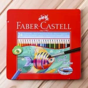 수채색연필 24색 붓 세트 파버카스텔24색색연필 24색색연필 파버카스텔24색색연필