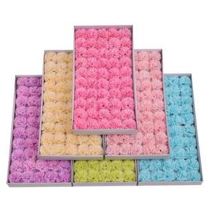 졸업꽃다발 카네이션 인조 꽃 머리 어버이날 스승의 날 추수 감사절 선물 카드 장미 꽃다발 포장 5x5cm 50 개/백