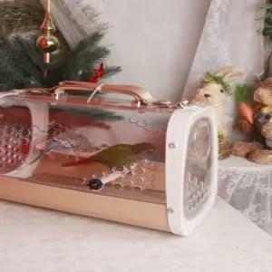 앵무새 투명 이동 가방 새집 조류 대형 백팩 조류