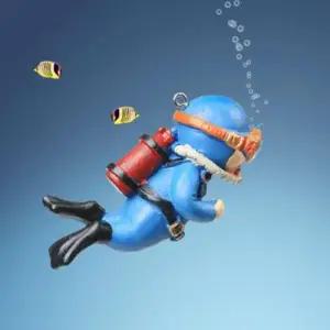 피규어 모형 장식품 데코 수조 어항 잠수부 WDB9122