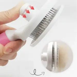 반려동물브러쉬 강아지 빗 원버튼클리닝 W2A18EB