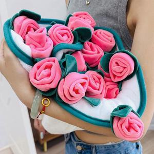 꽃다발담요 완성된 장미 담요 플란넬 꽃다발 낮잠 고백 선물 여자친구를 위한 기념일