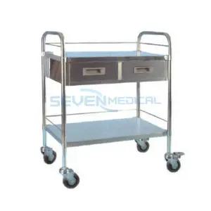 지엠 IC-671 회진카 서랍2식 라헨들형 병원카트 750mm X 450mm