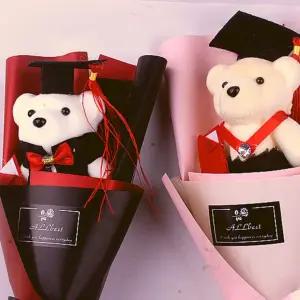 곰돌이인형 졸업 꽃다발 학사모 곰 인형 졸업선물(6개주문이상)