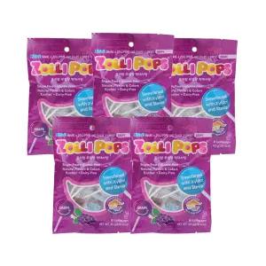 졸리팝 무설탕 막대사탕 포도맛 40g 5개