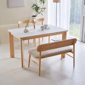 데이지 로나 1400 4인 세라믹 식탁세트 (의자2+벤치1)