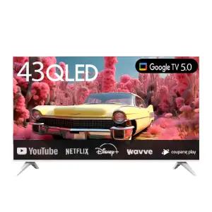 프리토스 43인치 QLED 4K 구글 5.0 AI 스마트TV 베젤리스 1등급
