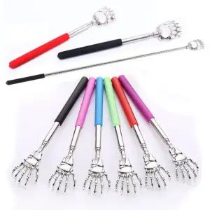 안테나 미니 효자손 손가락 해골 스테인리스 등긁개 여행용 접이식 휴대용 곰발바닥 길이조절