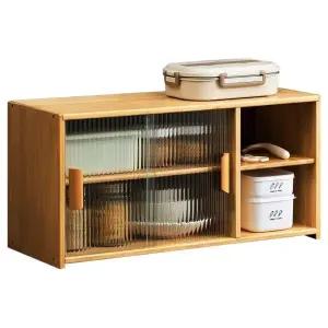 미니어처찻잔장식장 우드레트로컵보관함 빈티지유리장식장 갈색원목미니