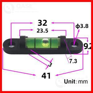 41mm 미니 튜브 플라스틱 버블 레벨 (TV 홀더 랙 소형 기기 장비 도구 DIY 부품용 설치 구멍 포함)