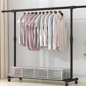 이동식 행거 길이조절 스탠드 옷걸이 수납행거 뛰어난 내구성