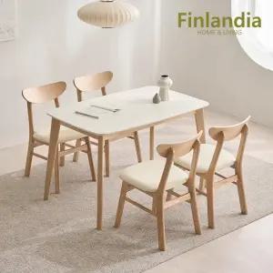 핀란디아 데니스 원목 4인식탁세트(의자4)