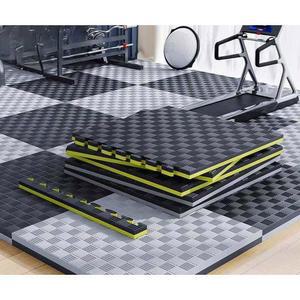 홈짐 매트 소음방지 기계체조 줄넘기 매트리스 그레이/블랙2x1m 헬스장 댄스 실내자전거