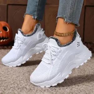 겨울신발 털안감운동화 2컬러 털안감 방한운동화 겨울 스니커즈화 여성 털