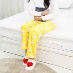 (옵션 러블리 캣)극세사 수면 바지 겨울파자마 겨울잠옷바지