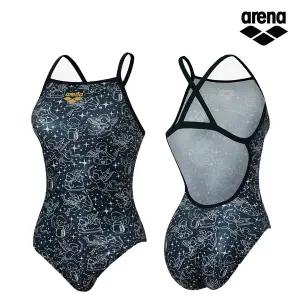 아레나 여성수영복 엔젤윙 원피스 스트랩백 A6SL1LO04BLK