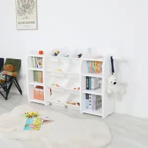 튼튼하고안전한 HDPE소재 국내생산 장난감정리함 4단 중형3P 대형바구니6P 책장2P/오픈형 장난감선반