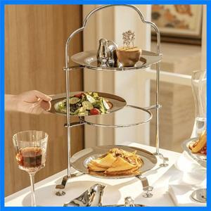 3단 메탈 디너 랙 파티 음식 서빙대 패스트푸드 디스플레이 케이크 랙