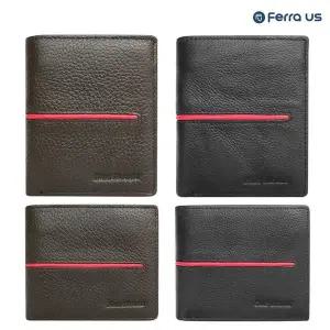 bns 페라어스 B.M 남성 라인배색 소가죽 중/반지갑 CBBWA