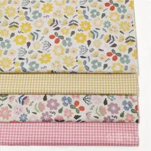 꽃무늬원단 노랑 딸기 잔꽃 빈티지 스커트 옷감 트윌 원단가게 식탁보 diy 전원 원단 순면