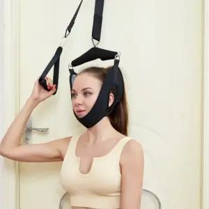 수직 목 견인기 협착증 추간판 거북 목 늘리기 스트레칭 디스크 교정기