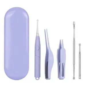 청새치 귀이개 귀청소 후비개 귀파기 아이 유아 LED 귀지 핀셋 집게 5종 세트