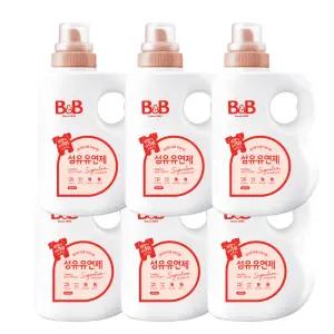 비앤비 유연제 자스민향 용기형 1.5L, 6개