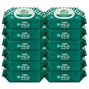 부자되는집 내추럴소프트 물티슈 캡형 100매X12팩형 보습 깨끗한 멀티 가정용 고급 리필