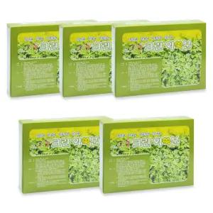 영생사 크린 약쑥분 1박스(30포+티백 고정대) X 5개 반신욕 족욕 좌욕 쑥팩
