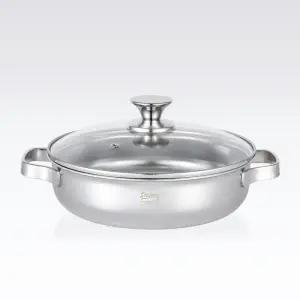 무연마제 통5중 스텐 전골냄비 스테니 스테인리스 전골냄비 24cm
