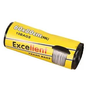 대형비닐 검정비닐봉투 검정 쓰레기봉투 90L 15장 1롤 쓰레기봉투