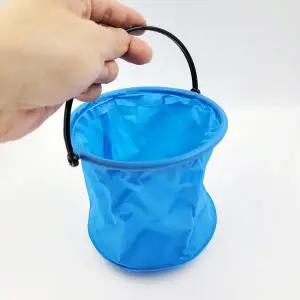 [셀러에이드]블루 물통 미술용 휴대용 물병 접이식 디자인 수납물통