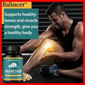 글리신산 마그네슘 + 아연 보충제 - 면역 체계 지원 근육 관절 및 뼈 건강 - 120 캡슐 Non-GMO