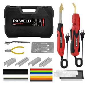 RX WELD 2 in 1 플라스틱 용접 키트, 수리용 400PCS PCS 핫 스테이플 & 로드, 자동차 범퍼용 전문 건, 카약