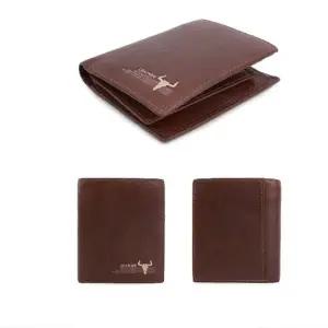 심플 학생 남자 반지갑 아빠 선물용 가죽 지갑 브라운 30대남자지갑 40대남자지갑