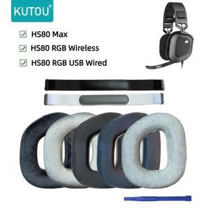 Corsair HS80 Max/HS80 USB 유선/HS 80 RGB 무선 게임용 헤드셋 이어 패드 쿠션용 KUTOU 냉각 젤 교체