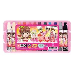 TBZ 동아 크레파스 12색 여 박스 96개입 다용도크레파스 미술용품 아동크레파스