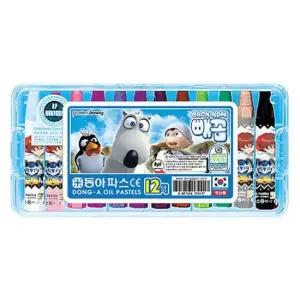 TBZ 동아 크레파스 12색 남 박스 96개입 아동크레파스 다용도크레파스 미술용품
