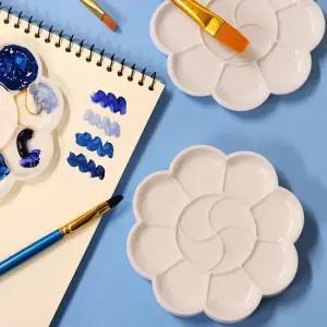 bns 꽃 팔레트 중형 플라스틱파렛트 미술팔레트 물감팔레트 핸드파렛트 팔레트