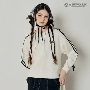 [보리보리/에어워크 주니어]여아 주니어 두줄 리본 크롭 맨투맨 티셔츠